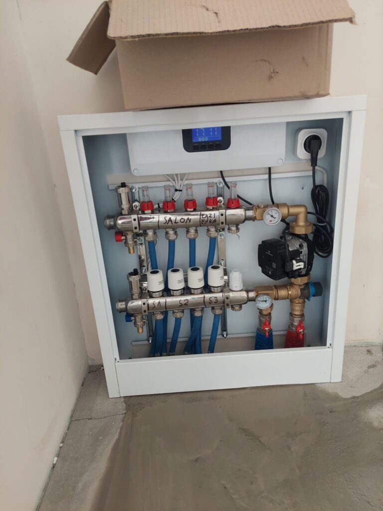 Realizacje frezowanie Podłączenie ogrzewania podłogowego do instalacji grzewczej