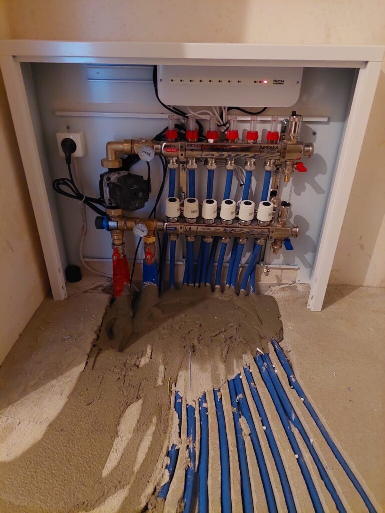 Realizacje frezowanie Uruchomienie sterowania ogrzewaniem podłogowym po montażu